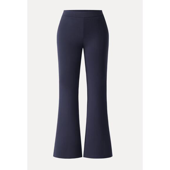 OGL Pants - OGL Slimming Ponte High Rise Pull-On Pants Flare Navy M Medium Petite New